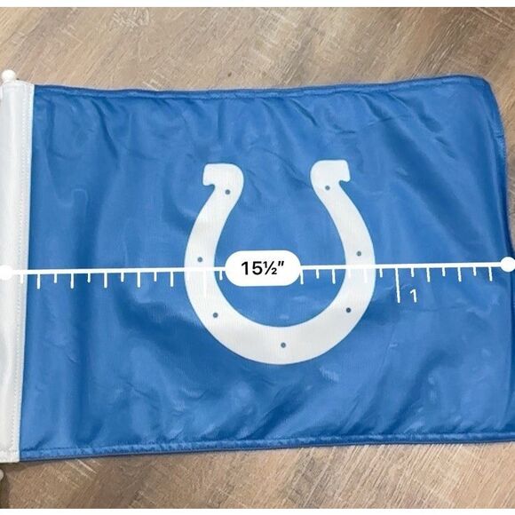 Football Car Window NFL Indianapolis Colts Ambassador Flag 12x16” Double Sided - Picture 3 of 4